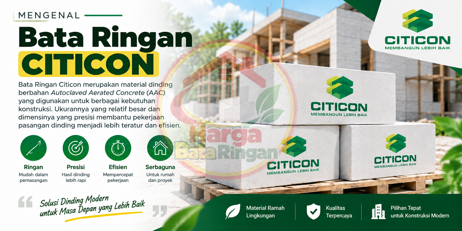 Mengenal Bata Ringan Citicon berbahan AAC